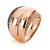 Material: rotgold – Ring 18 kt RG, teils schwarz rhodiniert