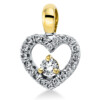 Material: gelbgold – Anhänger 18 kt GG Herz, mit Öse