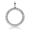 Material: weissgold – Anhänger 18 kt GG Kreis, mit Öse