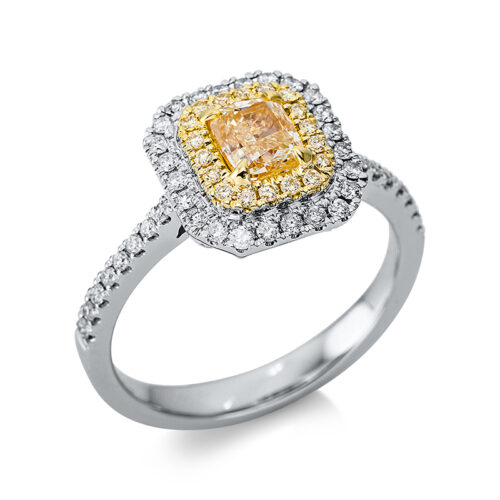 Ring 4er-Krappe 18 kt WG+GG