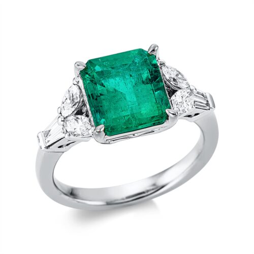 Ring 4er-Krappe 18 kt WG+GG