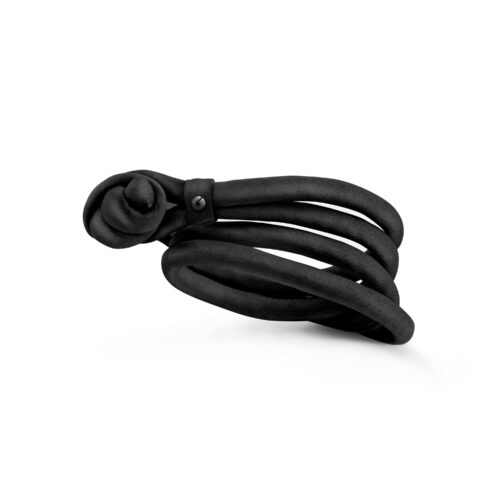 Schwarzes Seidenarmband Sweet Drops