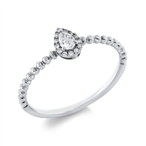 Ring Solitaire mit Besatz