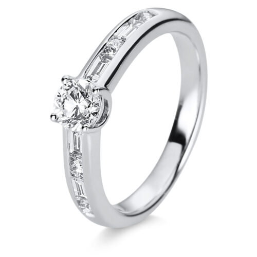 Ring Solitaire mit Besatz