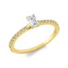 Material: gelbgold – Ring Solitaire mit Besatz
