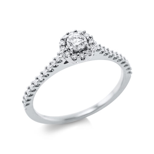 Ring Solitaire mit Besatz