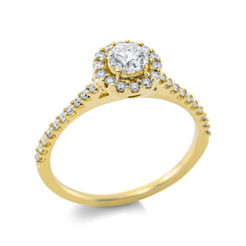 Ring Solitaire mit Besatz
