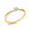 Material: gelbgold – Ring Solitaire mit Besatz