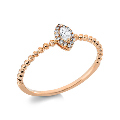 Ring Solitaire mit Besatz