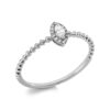 Material: weissgold – Ring Solitaire mit Besatz