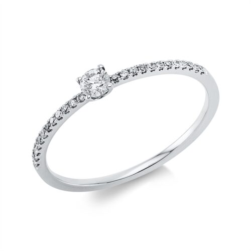 Ring Solitaire mit Besatz