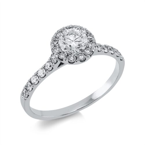 Ring Solitaire mit Besatz