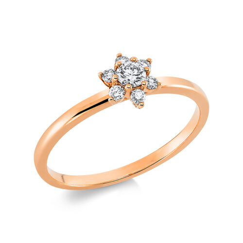 Ring Solitaire mit Besatz