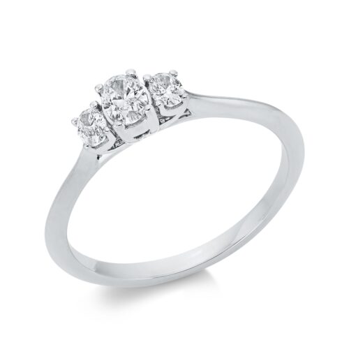Ring Solitaire mit Besatz