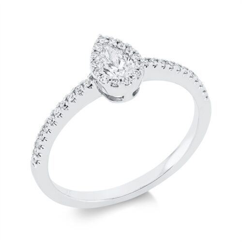 Ring Solitaire mit Besatz