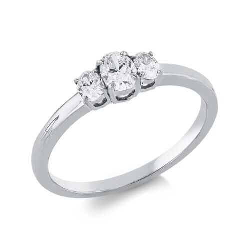 Ring Solitaire mit Besatz
