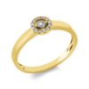 Material: gelbgold – Ring Solitaire mit Besatz