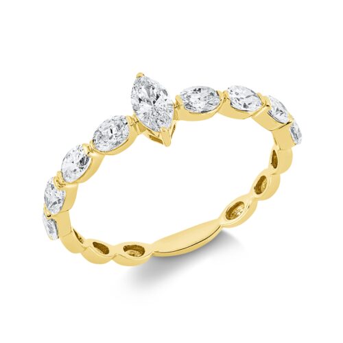 Ring Solitaire mit Besatz