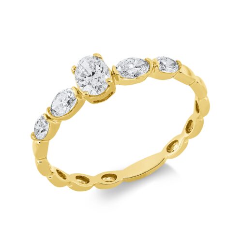 Ring Solitaire mit Besatz