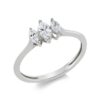 Material: weissgold – Ring Solitaire mit Besatz