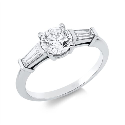 Ring Solitaire mit Besatz