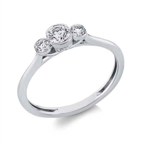 Ring Solitaire mit Besatz