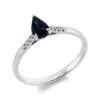 Material: weissgold – Ring Farbstein Classic