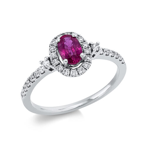 Ring 4er-Krappe 18 kt WG