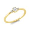 Material: gelbgold – Ring Solitaire mit Besatz