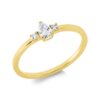 Material: gelbgold – Ring Solitaire mit Besatz