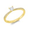 Material: gelbgold – Ring Solitaire mit Besatz