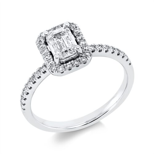 Ring Solitaire mit Besatz