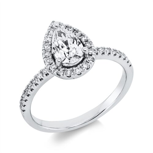 Ring Solitaire mit Besatz