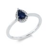 Material: weissgold – Ring Farbstein Classic