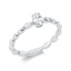 Material: weissgold – Ring Solitaire mit Besatz