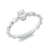 Material: weissgold – Ring Solitaire mit Besatz