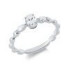 Material: weissgold – Ring Solitaire mit Besatz
