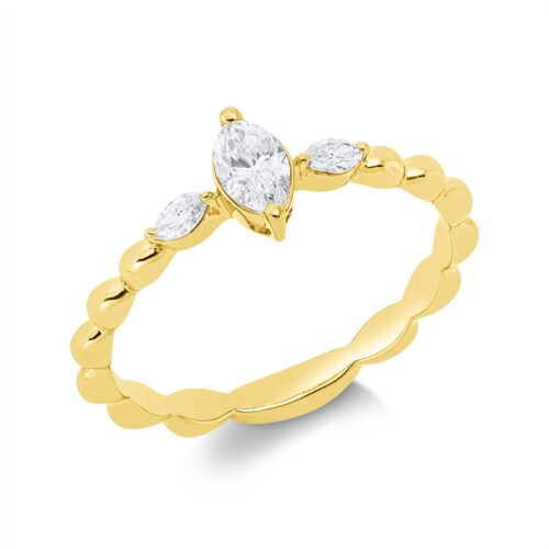 Ring Solitaire mit Besatz