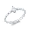 Material: weissgold – Ring Solitaire mit Besatz
