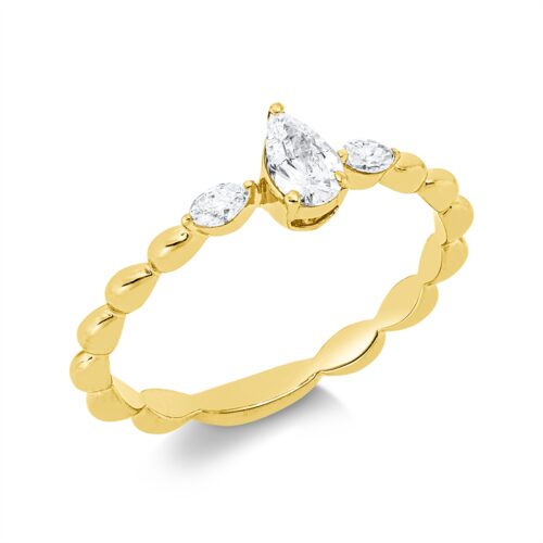 Ring Solitaire mit Besatz