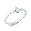 Material: weissgold – Ring Solitaire mit Besatz