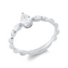 Material: weissgold – Ring Solitaire mit Besatz