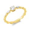 Material: gelbgold – Ring Solitaire mit Besatz