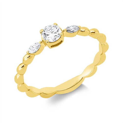 Ring Solitaire mit Besatz