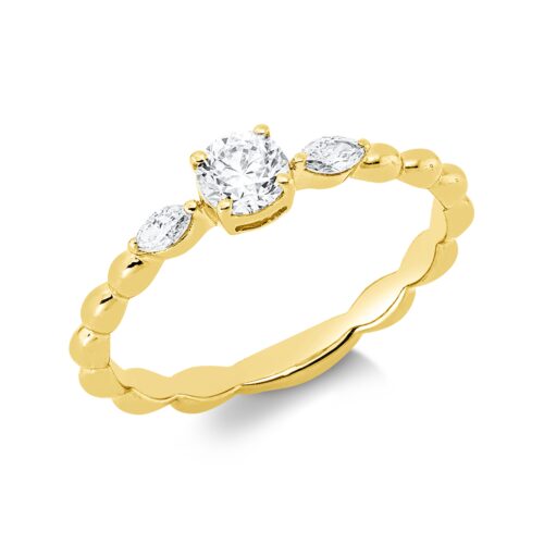Ring Solitaire mit Besatz