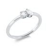 Material: weissgold – Ring Solitaire mit Besatz