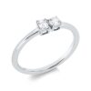 Material: weissgold – Ring Solitaire mit Besatz