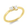 Material: gelbgold – Ring Solitaire mit Besatz