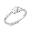 Material: weissgold – Ring Solitaire mit Besatz
