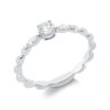 Material: weissgold – Ring Solitaire mit Besatz